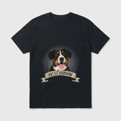 Hundeportrait Entlebucher Sennenhund Geschenke T-Shirt – Klassisches T-Shirt in Schwarz