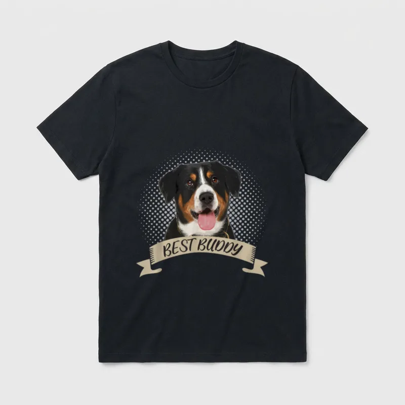 Hundeportrait Entlebucher Sennenhund Geschenke T-Shirt – Klassisches T-Shirt in Schwarz