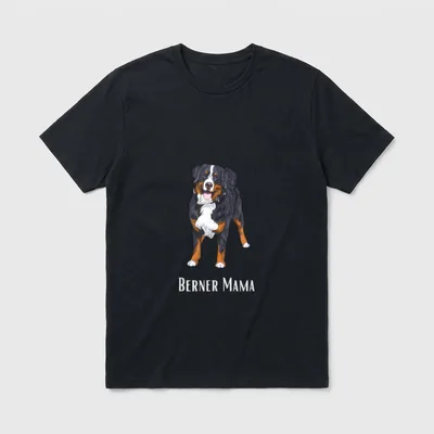 Bernersennen Hund Mama Liebe T-Shirt – Klassisches T-Shirt in Schwarz