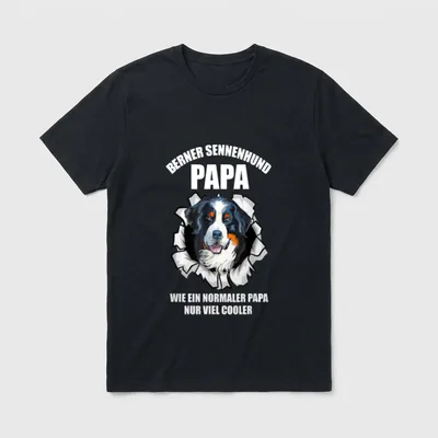 Berner Sennenhund Papa lustiger T-Shirt – Klassisches T-Shirt in Schwarz