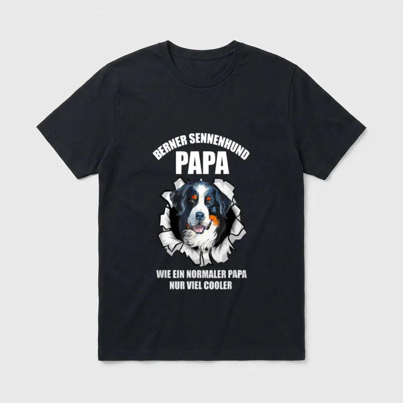Berner Sennenhund Papa lustiger T-Shirt – Klassisches T-Shirt in Schwarz