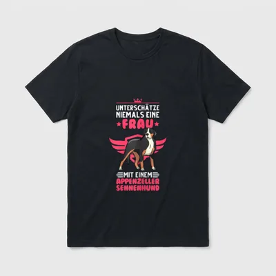 Appenzeller Sennenhund Frau Schweizer T-Shirt – Klassisches T-Shirt in Schwarz
