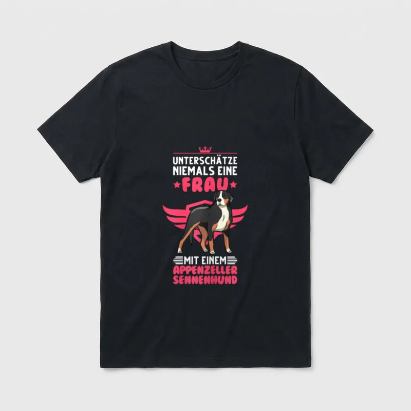 Appenzeller Sennenhund Frau Schweizer T-Shirt – Klassisches T-Shirt in Schwarz