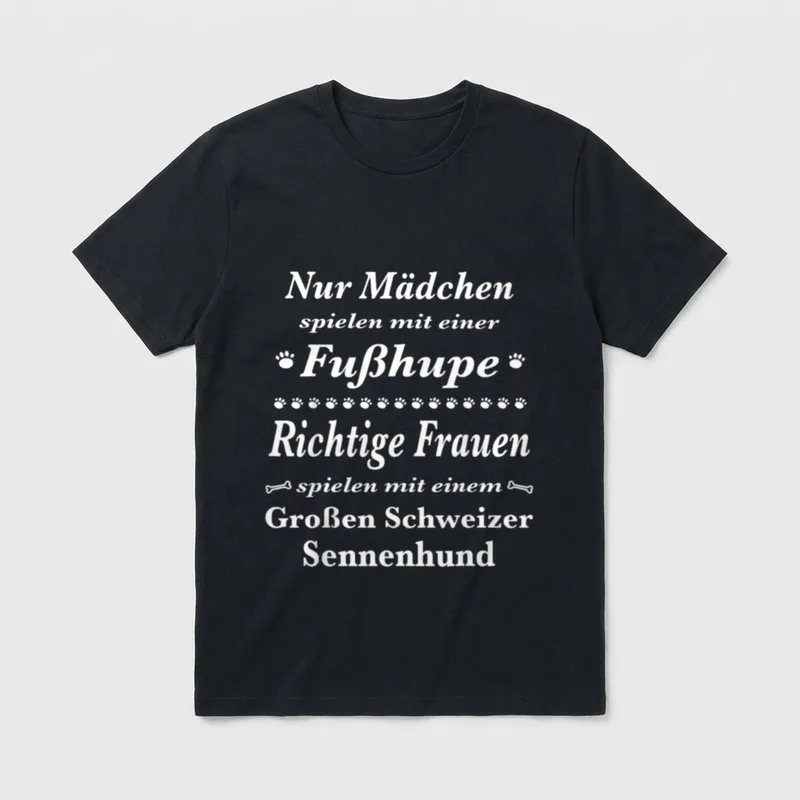 Großer Schweizer Sennenhund Schweizer T-Shirt 0047 – Klassisches T-Shirt in Schwarz