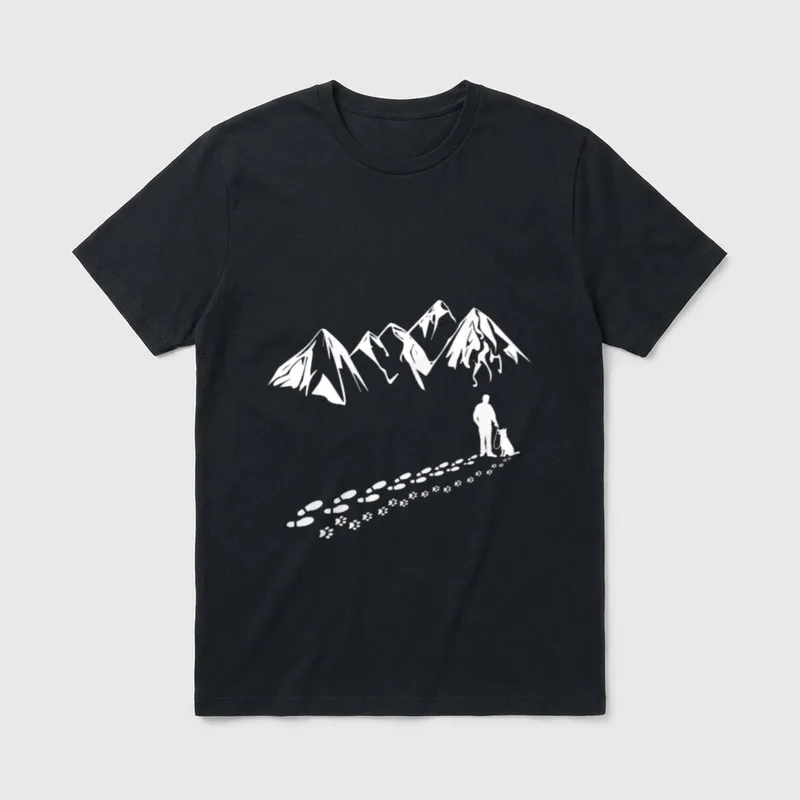 Sennenhund Spaziergang Hund T-Shirt – Klassisches T-Shirt in Schwarz