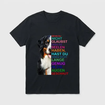 Berner Sennenhund Seele Augen T-Shirt – Klassisches T-Shirt in Schwarz