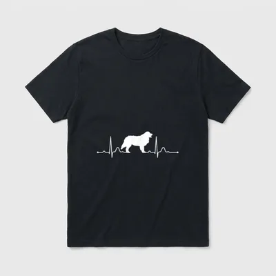 Berner Sennenhund Heartbeat Herzschlag T-Shirt – Klassisches T-Shirt in Schwarz