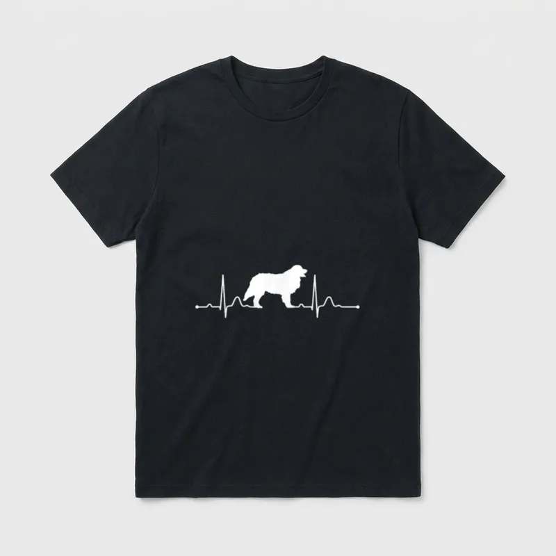 Berner Sennenhund Heartbeat Herzschlag T-Shirt – Klassisches T-Shirt in Schwarz