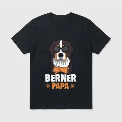 Berner Sennenhund Papa Hunde T-Shirt – Klassisches T-Shirt in Schwarz