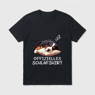 Offizielles Schlafshirt Appenzeller Sennenhund T-Shirt – Klassisches T-Shirt in Schwarz