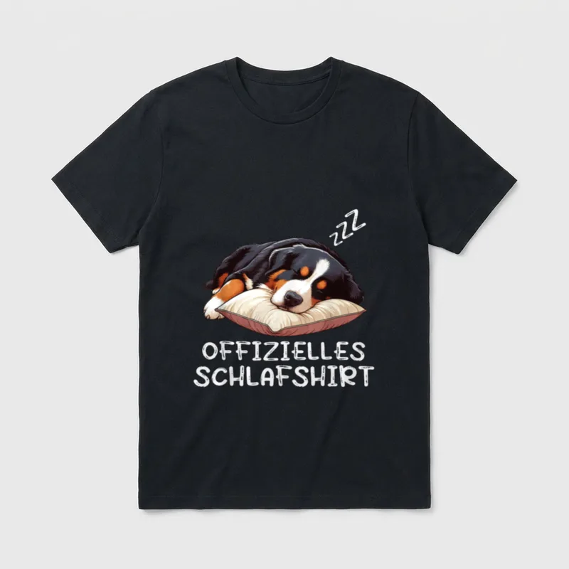 Offizielles Schlafshirt Appenzeller Sennenhund T-Shirt – Klassisches T-Shirt in Schwarz