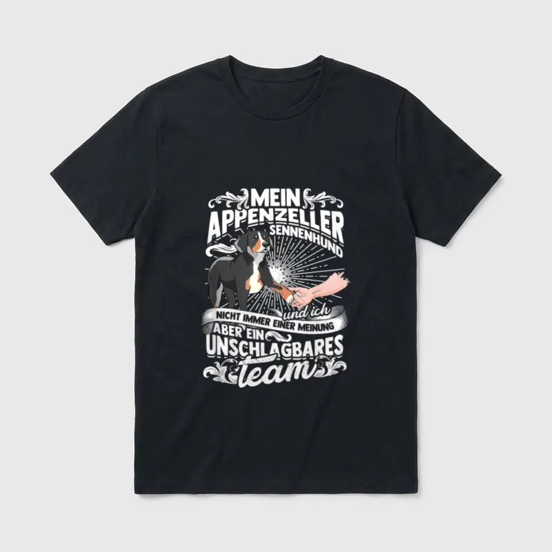 Ein Unschlagbares Team Hunde T-Shirt – Klassisches T-Shirt in Schwarz