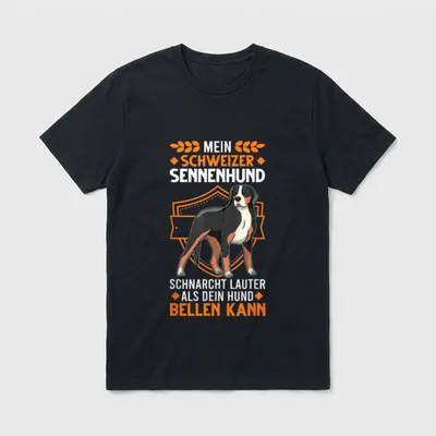 Großer Schweizer Sennenhund Schnarcht T-Shirt – Klassisches T-Shirt in Schwarz