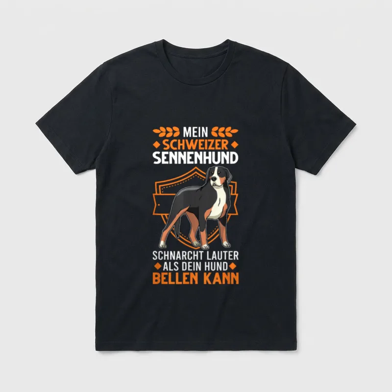 Großer Schweizer Sennenhund Schnarcht T-Shirt – Klassisches T-Shirt in Schwarz