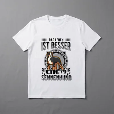 Großer Schweizer Sennenhund Schweizer T-Shirt 0068 – Klassisches T-Shirt in Schwarz