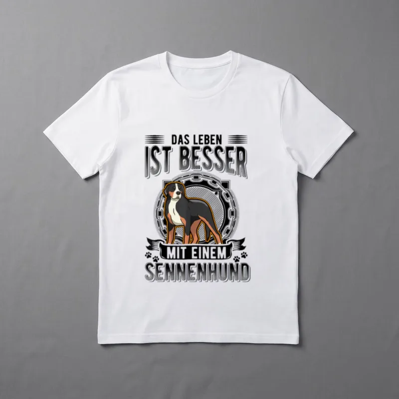 Großer Schweizer Sennenhund Schweizer T-Shirt 0068 – Klassisches T-Shirt in Schwarz