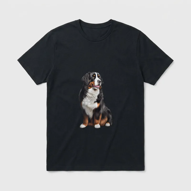 Berner Sennenhund Hund Berner T-Shirt 0072 – Klassisches T-Shirt in Schwarz