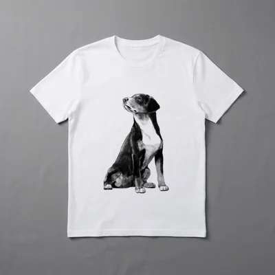 Sitzender Hund Entlebucher Sennenhund T-Shirt – Klassisches T-Shirt in Schwarz