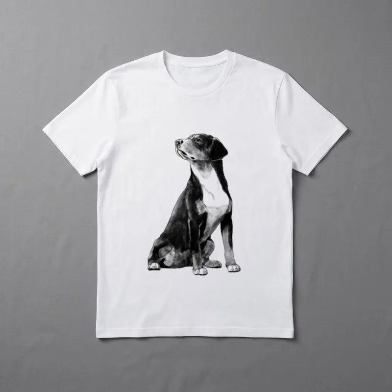 Sitzender Hund Entlebucher Sennenhund T-Shirt – Klassisches T-Shirt in Schwarz