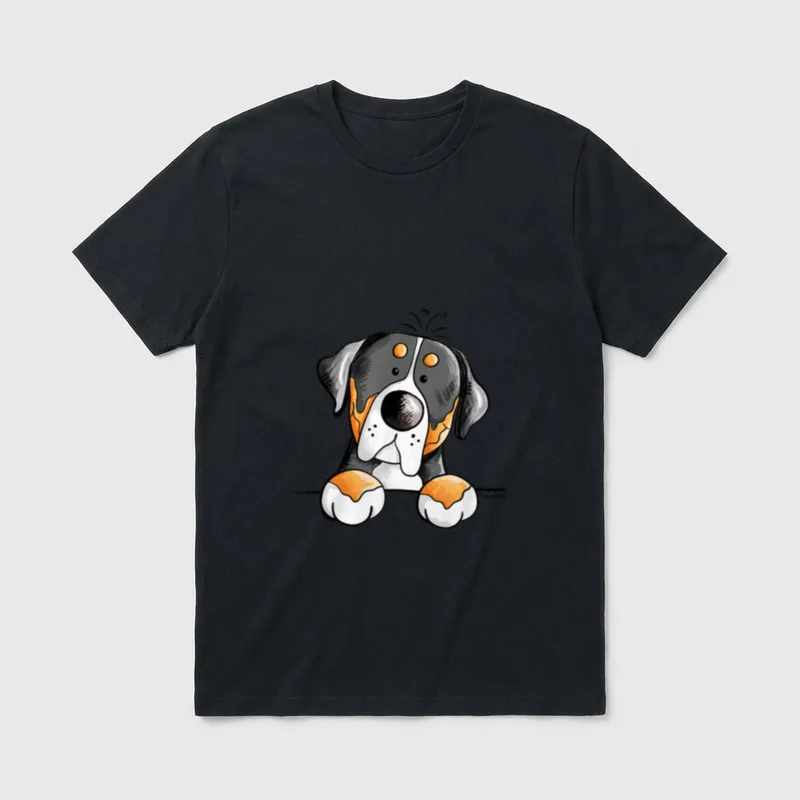 Großer Schweizer Sennenhund T Fun T-Shirt – Klassisches T-Shirt in Schwarz