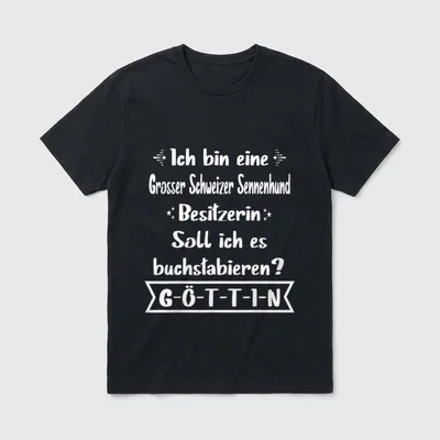 Grosser Schweizer Sennenhund T-Shirt 0081 – Klassisches T-Shirt in Schwarz