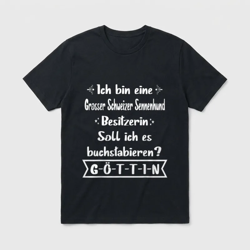Grosser Schweizer Sennenhund T-Shirt 0081 – Klassisches T-Shirt in Schwarz