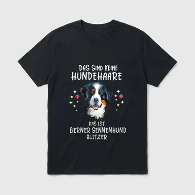 Berner Sennenhund Glitzer Dürrbächler T-Shirt – Klassisches T-Shirt in Schwarz