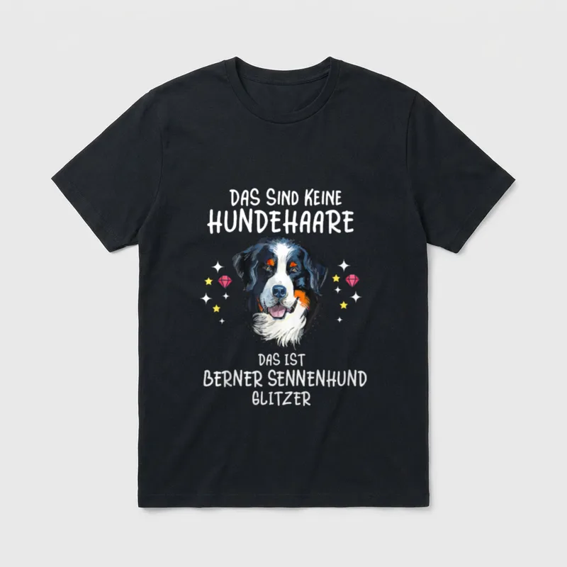 Berner Sennenhund Glitzer Dürrbächler T-Shirt – Klassisches T-Shirt in Schwarz