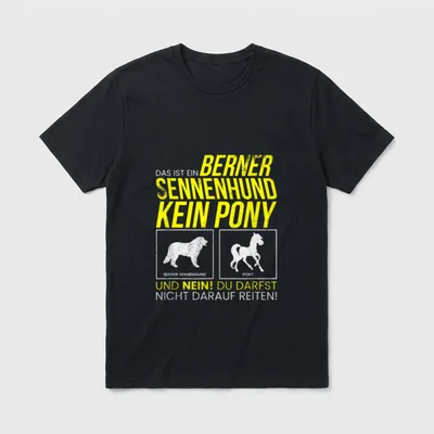 Berner Sennenhund Hund Herrchen T-Shirt – Klassisches T-Shirt in Schwarz