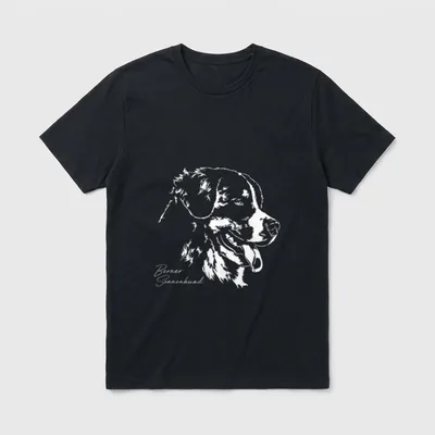 Berner Sennenhund Hund Hunde Portrait T-Shirt – Klassisches T-Shirt in Schwarz