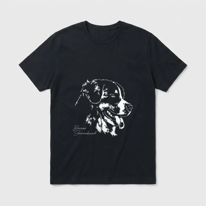 Berner Sennenhund Hund Hunde Portrait T-Shirt – Klassisches T-Shirt in Schwarz