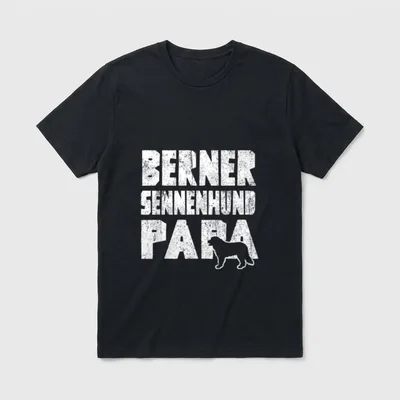 Berner Sennenhund Papa Hundepapa T-Shirt – Klassisches T-Shirt in Schwarz