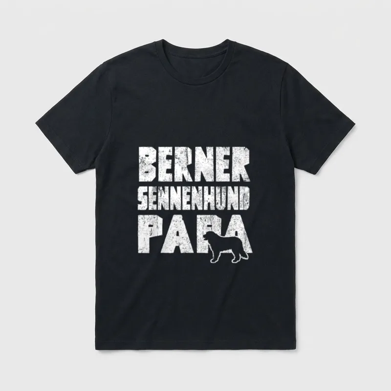 Berner Sennenhund Papa Hundepapa T-Shirt – Klassisches T-Shirt in Schwarz