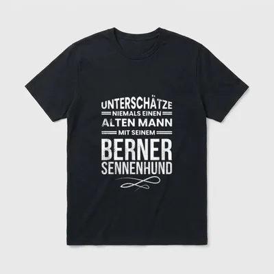 Berner Sennenhund Hund Herrchen Frauchen T-Shirt – Klassisches T-Shirt in Schwarz