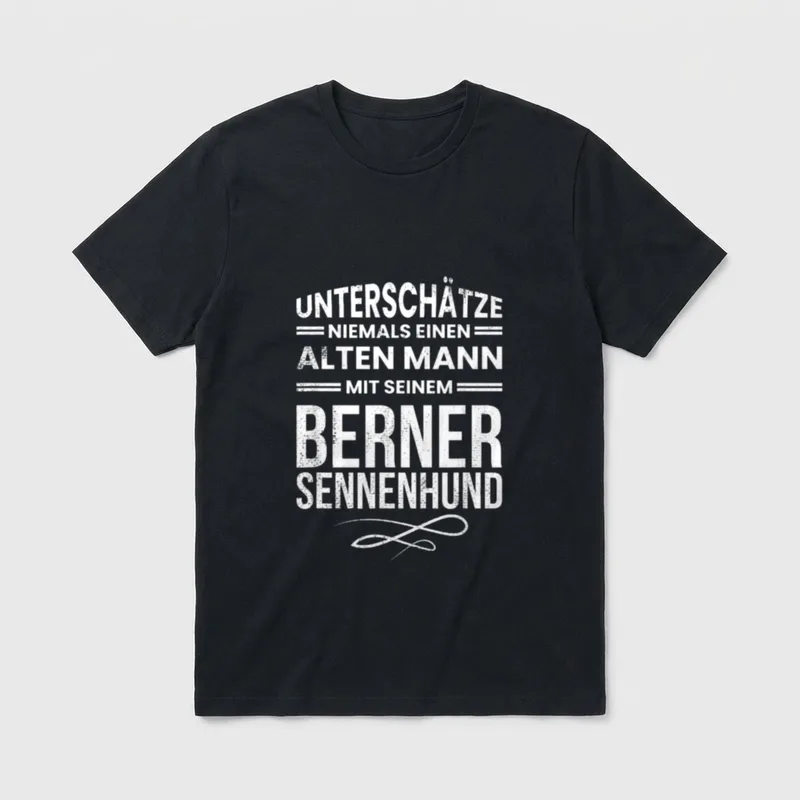 Berner Sennenhund Hund Herrchen Frauchen T-Shirt – Klassisches T-Shirt in Schwarz