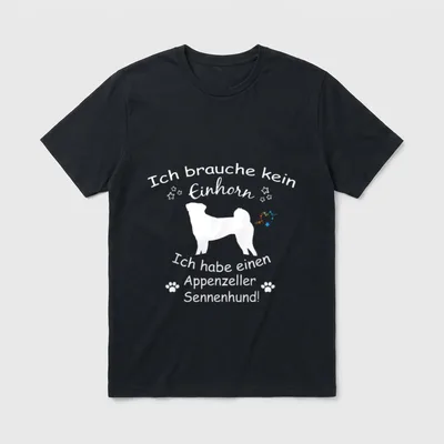 Appenzeller Sennenhund Appenzeller Sennenhund T-Shirt 0091 – Klassisches T-Shirt in Schwarz