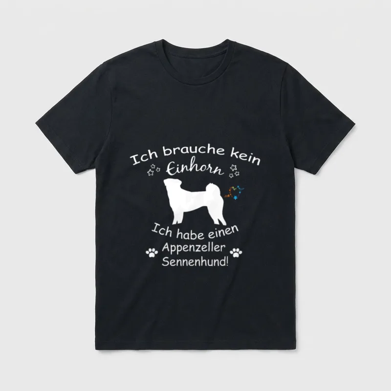 Appenzeller Sennenhund Appenzeller Sennenhund T-Shirt 0091 – Klassisches T-Shirt in Schwarz