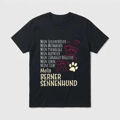 Bekleidung Hunde Besitzer Spruch Berner T-Shirt – Klassisches T-Shirt in Schwarz