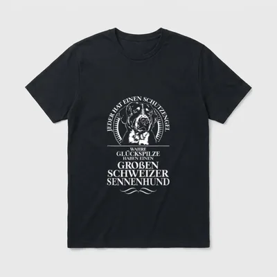 Großer Schweizer Sennenhund Schutzengel T-Shirt – Klassisches T-Shirt in Schwarz