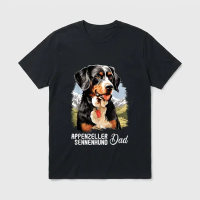 Appenzeller Sennenhund Dad Hund T-Shirt – Klassisches T-Shirt in Schwarz