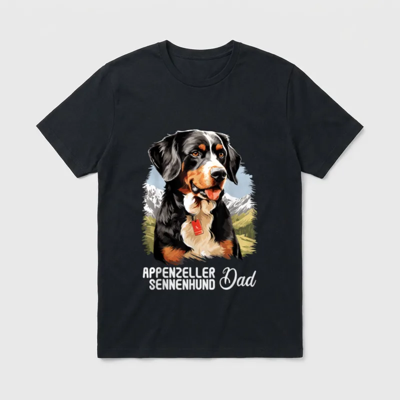 Appenzeller Sennenhund Dad Hund T-Shirt – Klassisches T-Shirt in Schwarz
