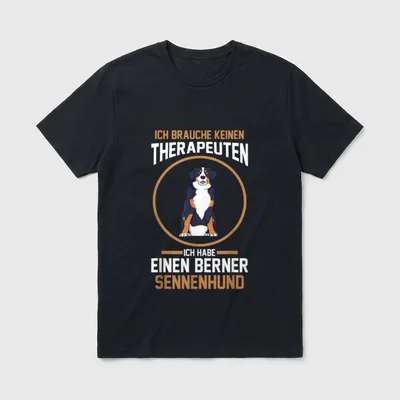 Therapie Berner Sennenhund T-Shirt – Klassisches T-Shirt in Schwarz