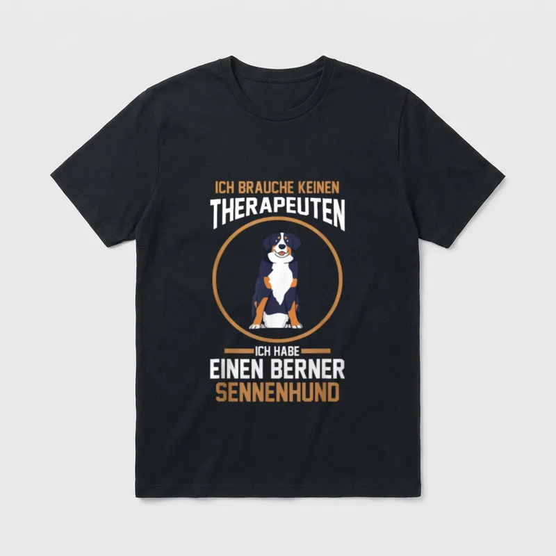Therapie Berner Sennenhund T-Shirt – Klassisches T-Shirt in Schwarz