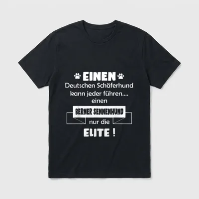 Berner Sennenhund Berner Sennenhund T-Shirt 0105 – Klassisches T-Shirt in Schwarz