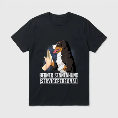 Berner Sennenhund T-Shirt 0107 – Klassisches T-Shirt in Schwarz