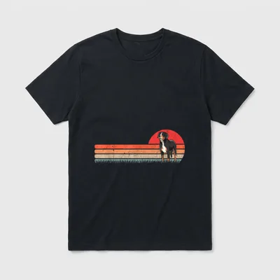 Großer Schweizer Sennenhund Retro T-Shirt – Klassisches T-Shirt in Schwarz