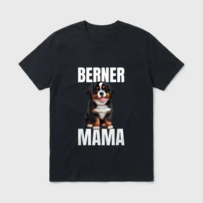 Berner Sennenhund Berner Mama T-Shirt 0113 – Klassisches T-Shirt in Schwarz