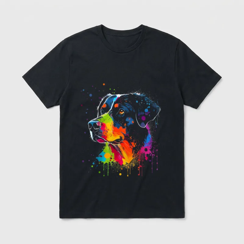 Appenzeller Sennenhunde Hundemalerei Aquarellfarbe T-Shirt – Klassisches T-Shirt in Schwarz