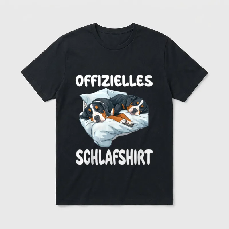 Grosser Schweizer Sennenhund Offizielles T-Shirt 0123 – Klassisches T-Shirt in Schwarz