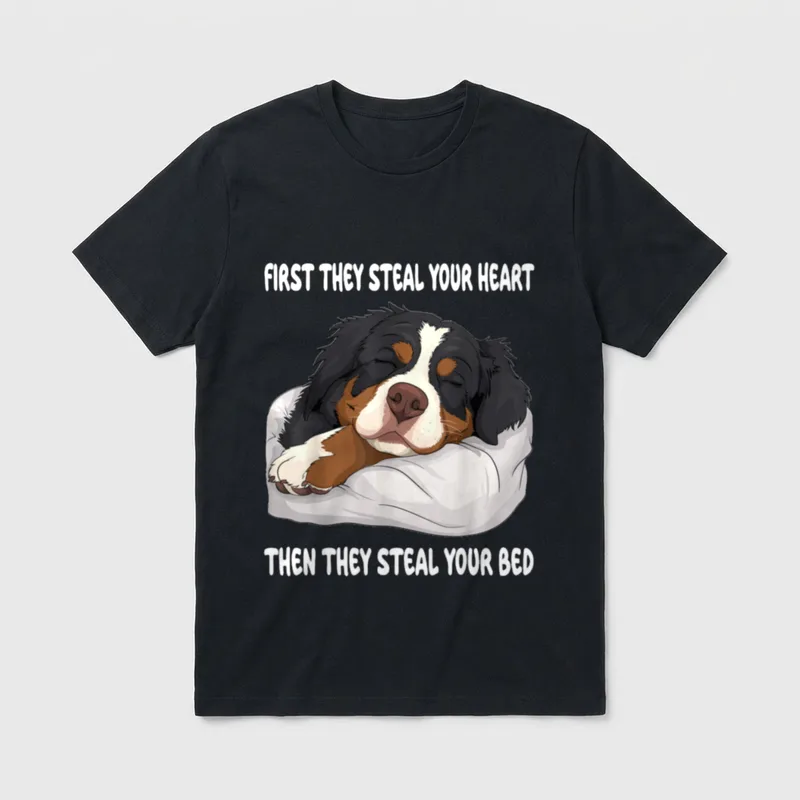 Berner Sennenhund Schlafpyjama Nachthemd T-Shirt – Klassisches T-Shirt in Schwarz